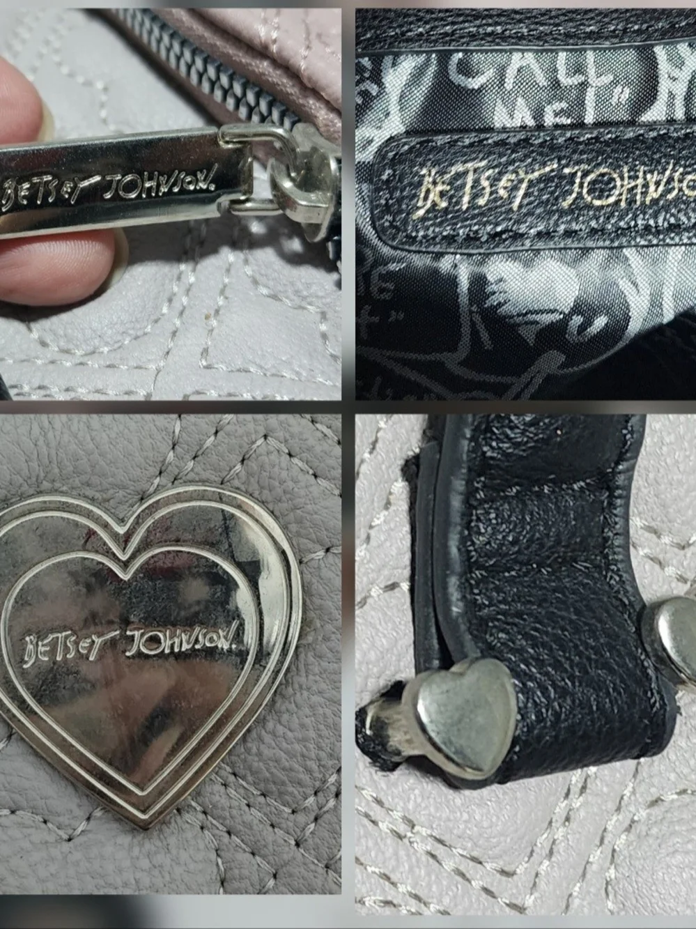 Betsey Johnson Heart Quilted Handbag Shoulderbag Purse